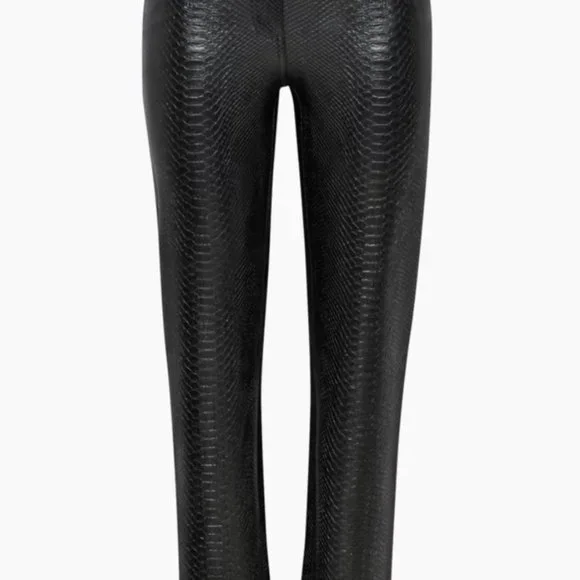 ARITZIA, High Waisted Vegan Leather Python Pants, The Melina Pants, Wilfred - Picture 3 of 7